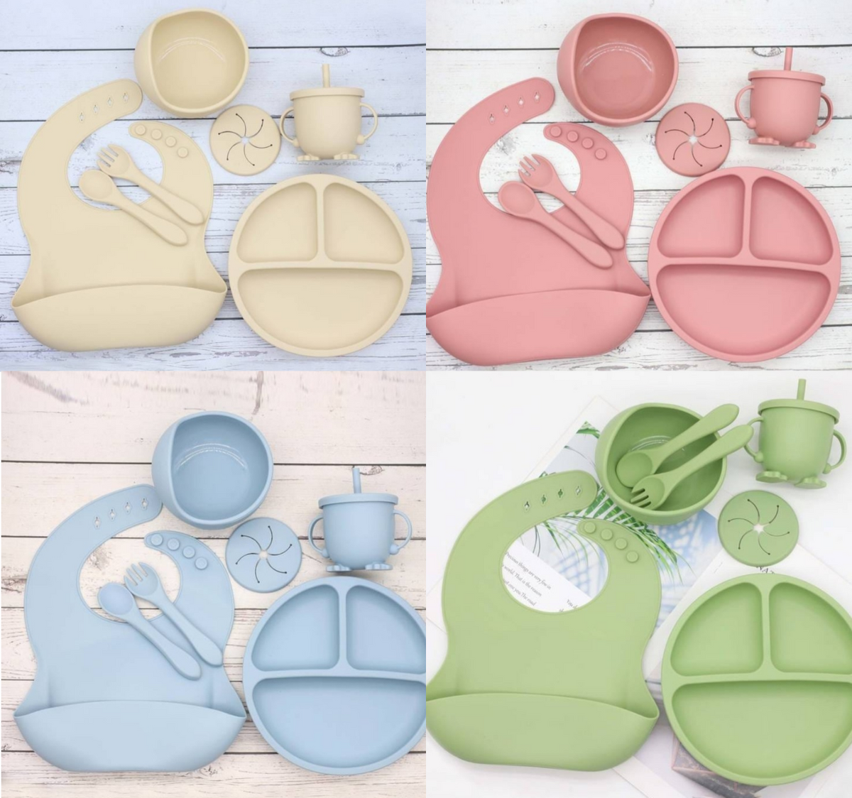 Coo-D Baby Silicone Feeding Set | 7-Piece Mealtime Bundle