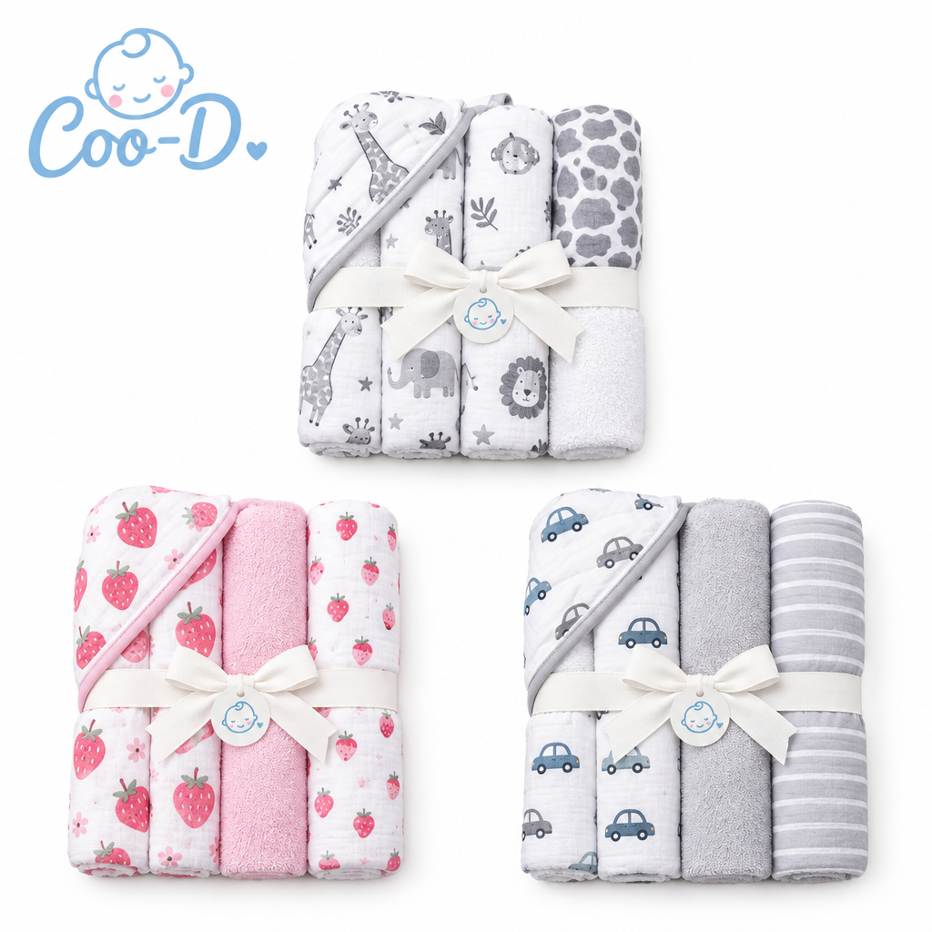 Coo-D Branded Hooded Towel Set