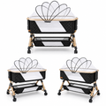 Coo-D Luxury Bedside Bassinet Co-Sleeper with Canopy